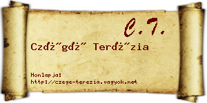 Czégé Terézia névjegykártya
