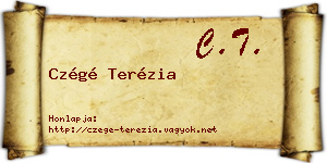 Czégé Terézia névjegykártya